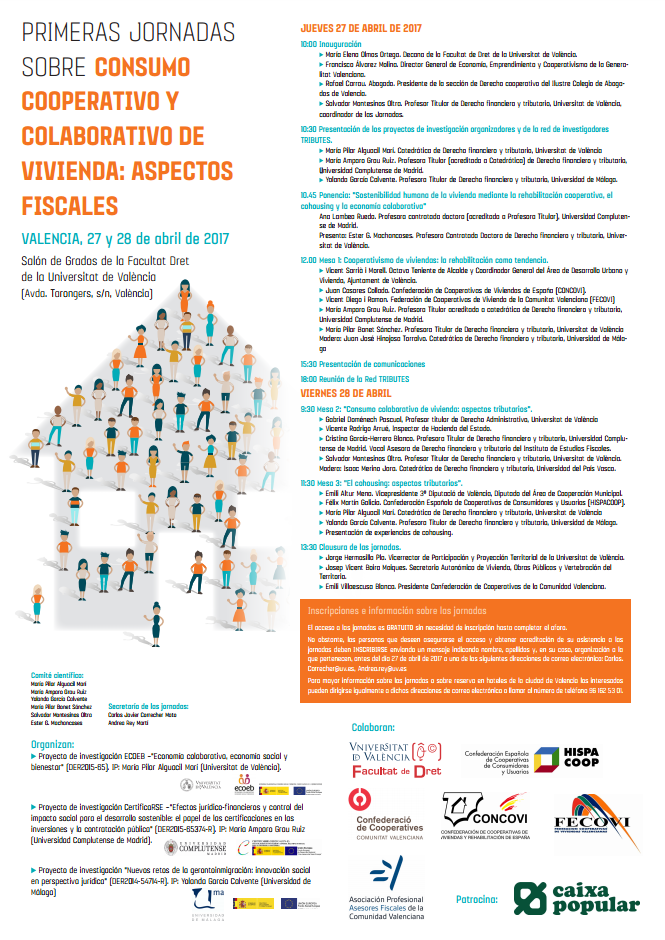 Cartel jornadas 'Consumo cooperativo y colaborativo de vivienda'